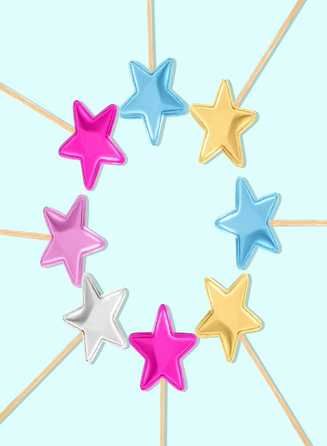 Larrel 50 PCS Colorful Star Cupcake Toppers, Mini Safe Star Cake Topper Cute Cupcake Picks Decorative Accessories for Cake Decorating Birthday Fruits Engagement Wedding Baby Shower - Image 3